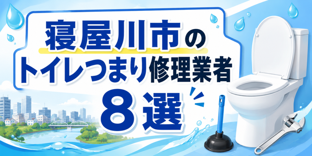 寝屋川市のトイレつまり修理業者8選